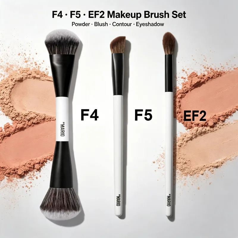Soft Fiber Hair Cosmetic Brush Set - F1-F4 E1-E6 Series Makeup Brushes for Highlight Blush Ambient Glow - Premium Quality — image 4