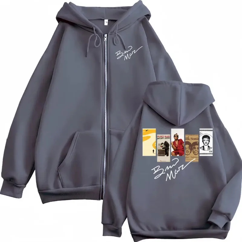 Bruno Mars Album 2026 Cover Zip Up Hoodies Men Women Fashion Hip Hop Gothic Jacket Sweatshirts Fleece Casual Zipper Hoodie Coats — image 3