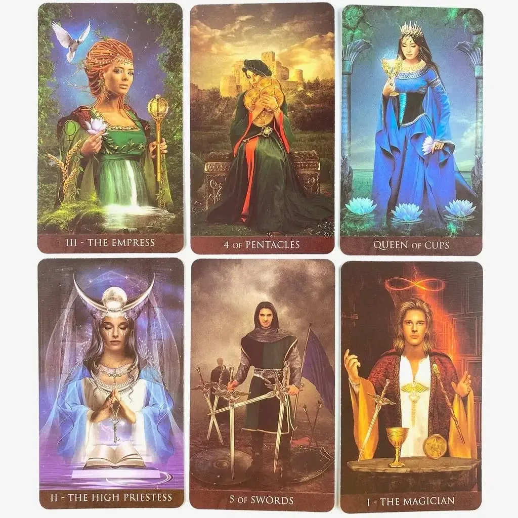 10.3*6cm Full English Arcanum Tarot 78 Cards Deck Mysterious Divination Oracle Playing Card Family Party Board Game