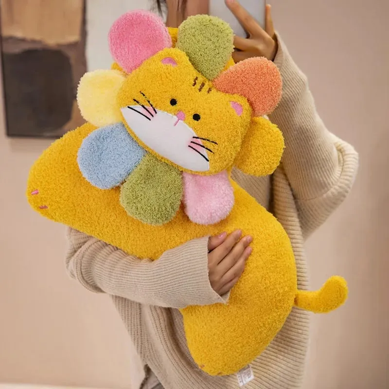 Spotted Cat Plush Pillow Flower Stuffed Cushion 50cm Adorably Soft Sofa Cushion Home Decor Toys Throw Pillow Birthday Gifts — image 5
