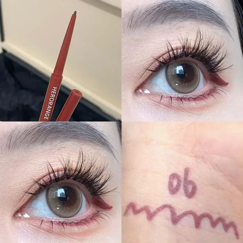 Herorange Glitter Eyeliner Pencil Ultra Fine Tip Smooth Color Enlarge Eyes Daily Light Makeup — image 14