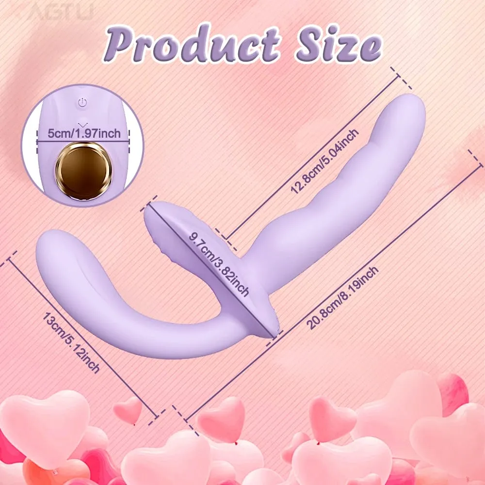 هزاز مزدوج الأطراف للتحكم في التطبيق للنساء G-Spot دسار القضيب القابل للإزالة المهبل تهتز ألعاب الجنس للبالغين للأزواج المثليات
