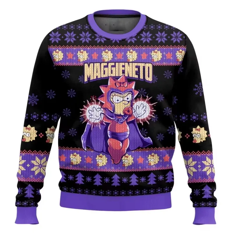 outono e inverno de volta ao futuro suéteres feios de Natal, camisas de anime de desenho animado para homens e mulheres, roupas — image 14