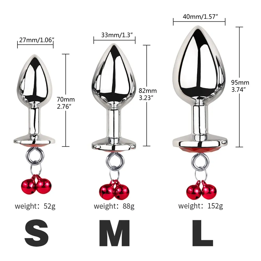 1Pcs Metal Bells Anal Plug Three Sizes Anal Plug Butt Plug G-Point Massage Anal Exercise Masturbation Outdoor Dildos Sex Toys