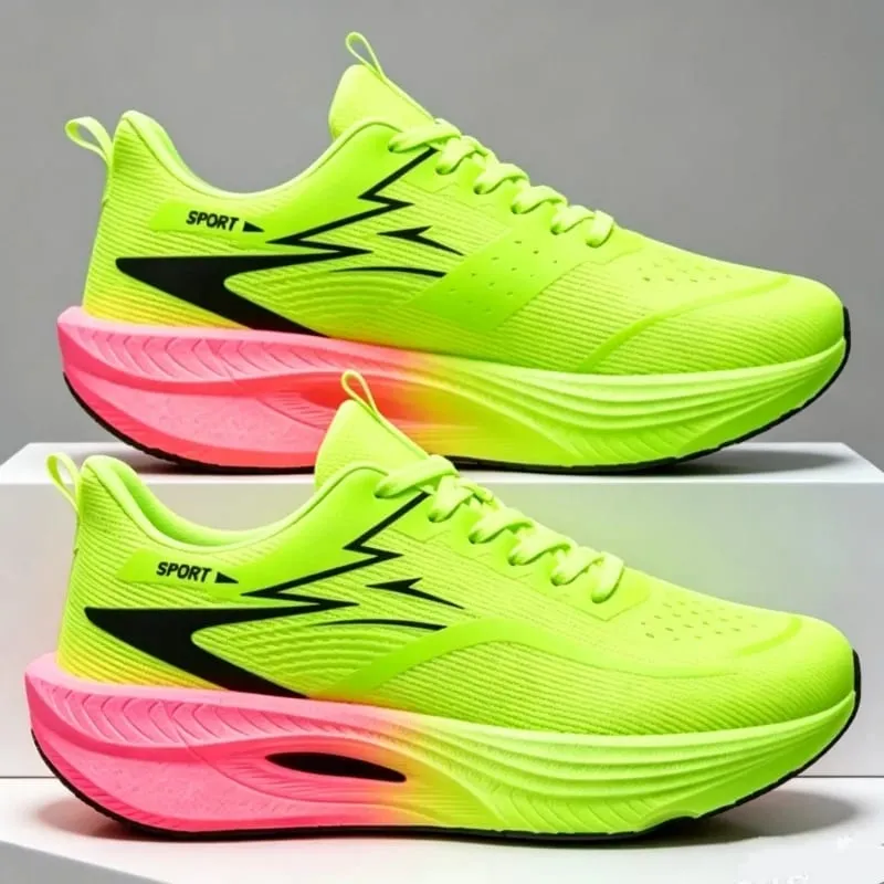 Men Running Shoes Carbon Board Speciality Marathon Sports Breathable Lightweight Women's Comfortable Athletic Nonskid Sneakers — image 11