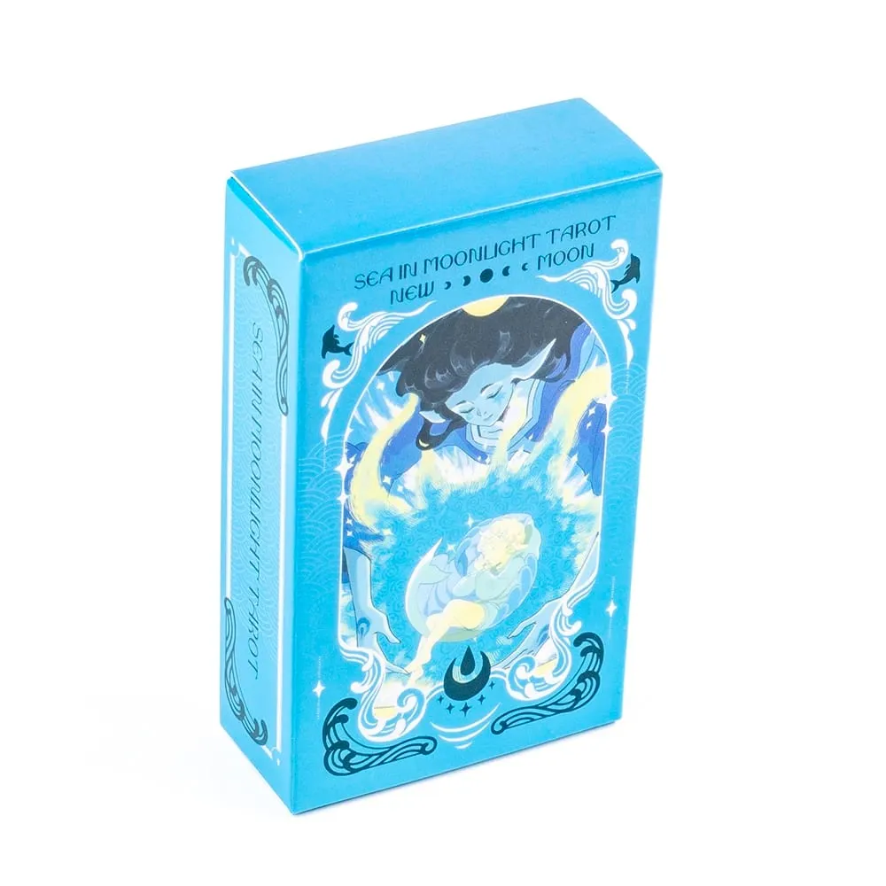Sea in Moonlight Tarot Cards English Version A 78 Cards NEW MOON Ocean Emotional Healing Divination Tarot Cards 10.3*6CM — image 2