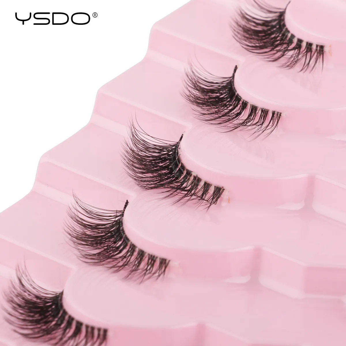 Mezze Ciglia Naturali Soffici Ciglia Finte Cat Eye Lash 3D Ciglia di Visone Finte Ciglia Morbide Alate Strumento di Trucco