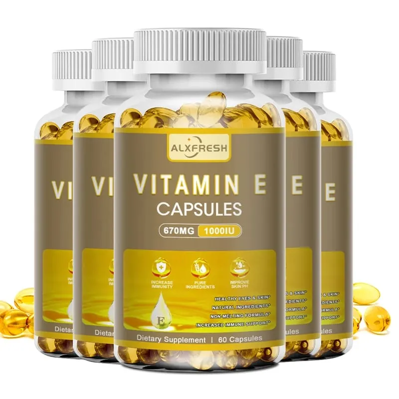 Alxfresh Vitamin E 670 mg (1000 IE) - Naturligt kosttillskott Antioxidant Hud Immunsystem Support Glutenfri Vegen — image 5