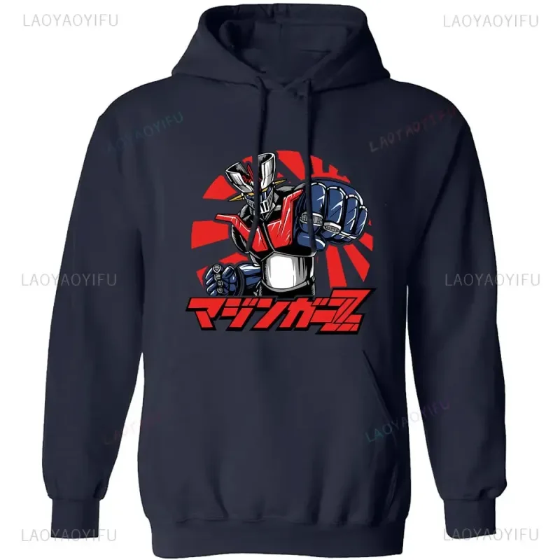 Japanese Mazinger Z Shirt Mens Cool Wear Fashion Hoodies Tops Cartoon Men Clothing Graphic Hoodied Anime Clothes Long Sleeve — image 19