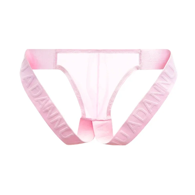 Trendy Men's Thong Comfortable Passionate Fitness Underwear Show Buttocks Personality Transparent Men Summer Triangle Brief — image 18
