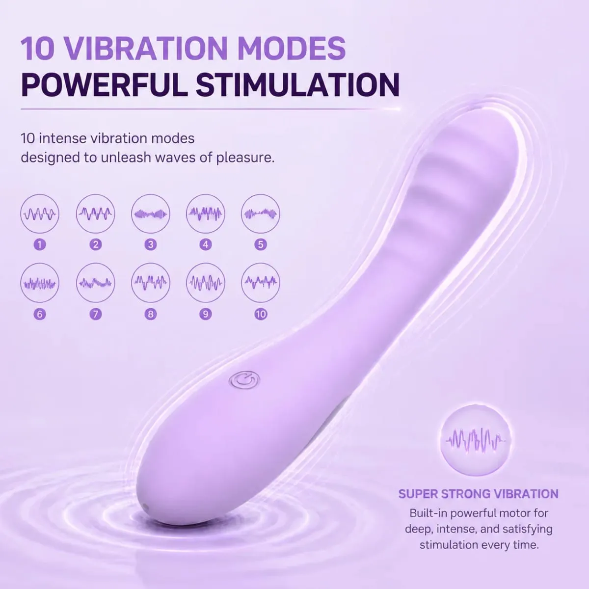 Vibrator for Women Ultra Soft Liquid Silicone Skin Friendly Flexible Rechargeable Waterproof Powerful Vibration Massage Sex Toy — image 2