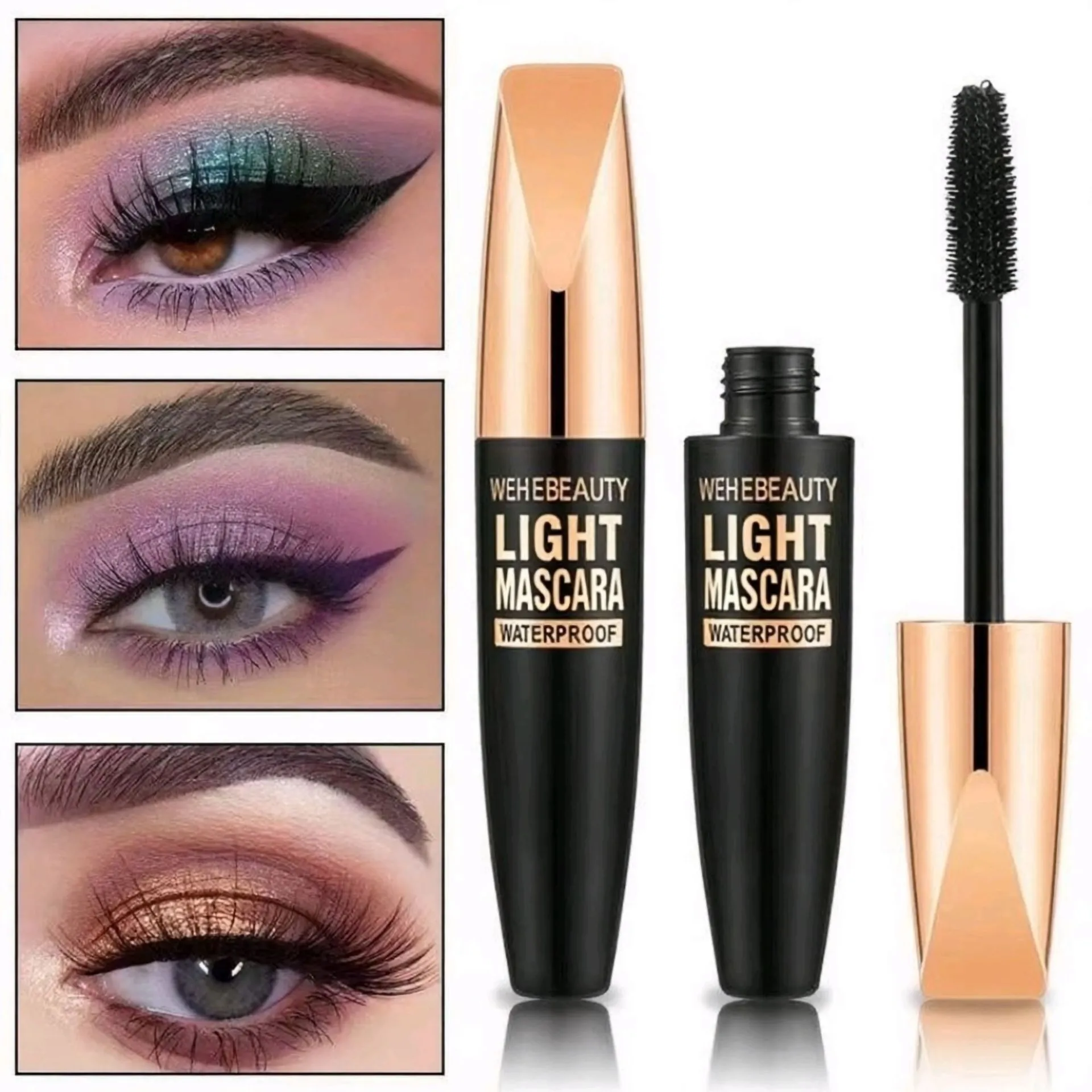 Rímel preto 5d à prova d'água, alonga os cílios, extensão de fibra de seda, maquiagem para os olhos para mulheres, cosméticos, maquiagem coreana — image 2