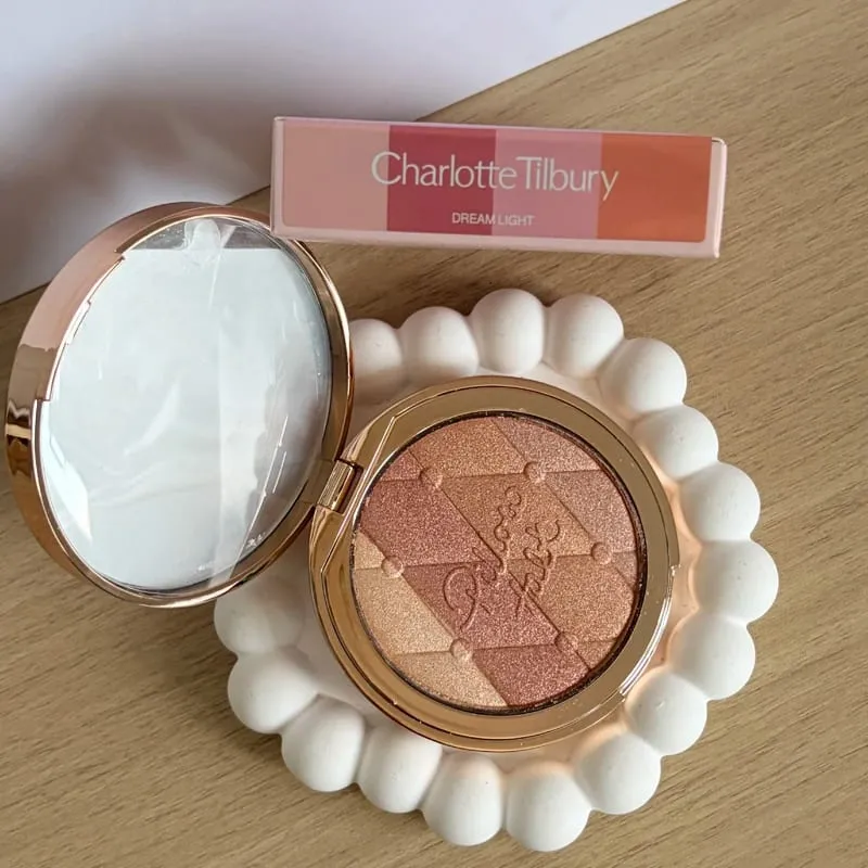 Charlotte Tilbury PILLOW TALK Série Coração Macio Cor Dupla Pó Blush Placa de Cores Código de Cores Quentes Primeiro Amor Sexo em Fogo
