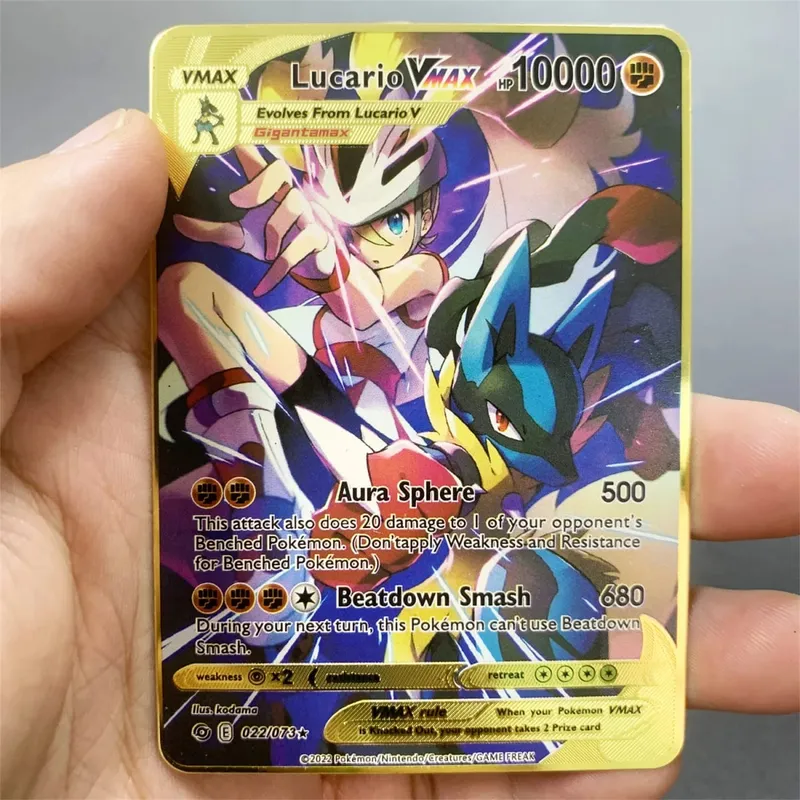 ภาษาอังกฤษโลหะการ์ด Pokemon DIY Arceus Mewtwo Charizard Pikachu เหล็กเงา Pokémon GX Vmax EX เกมคอลเลกชันเด็กการ์ดของเล่นของขวัญ — image 19