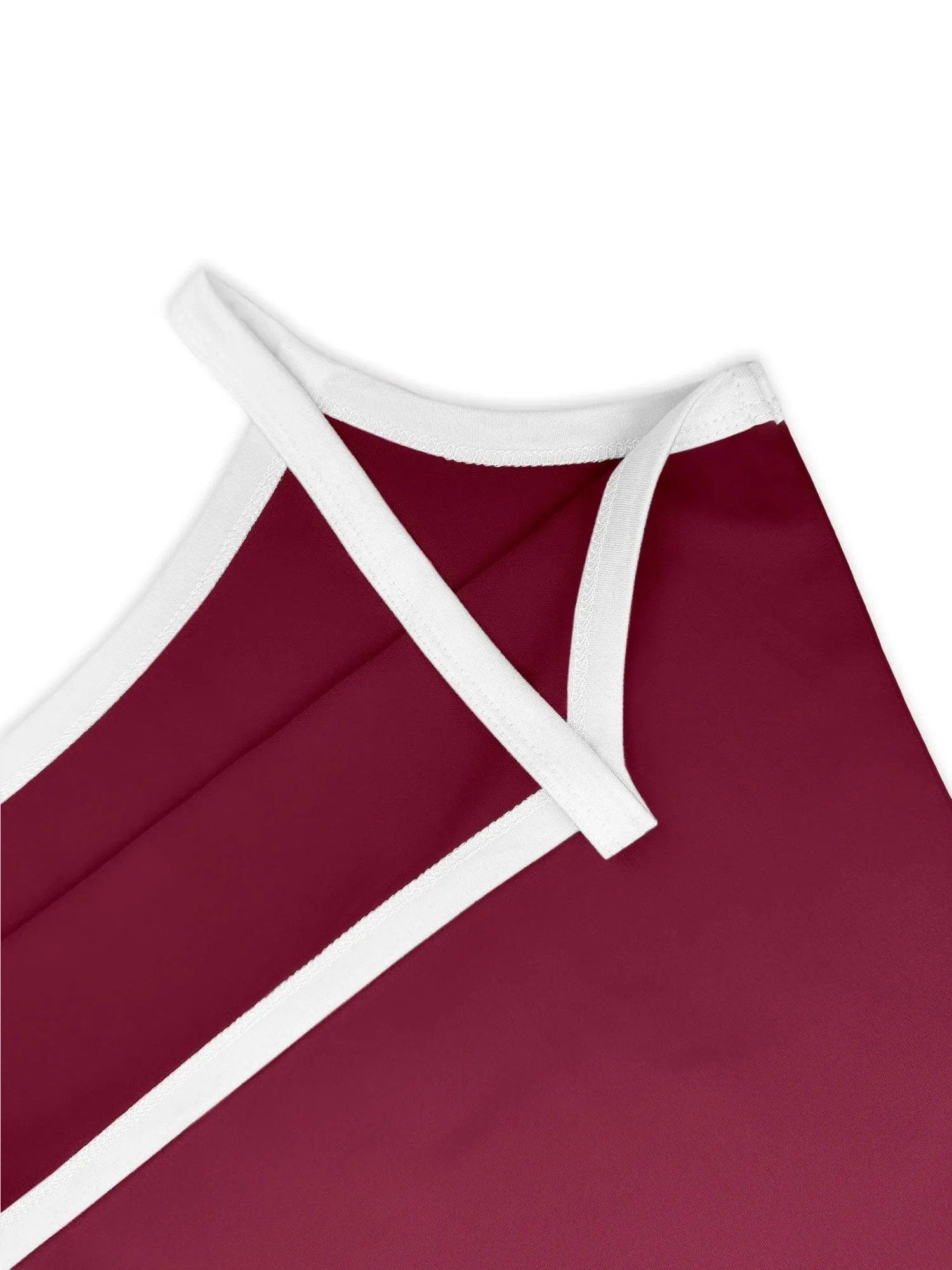 Contrast Binding U-Neck Crop Cami Slim Spaghetti Strap Bodycon Tank for Urban Street Style & Evening Date Outfits — image 5