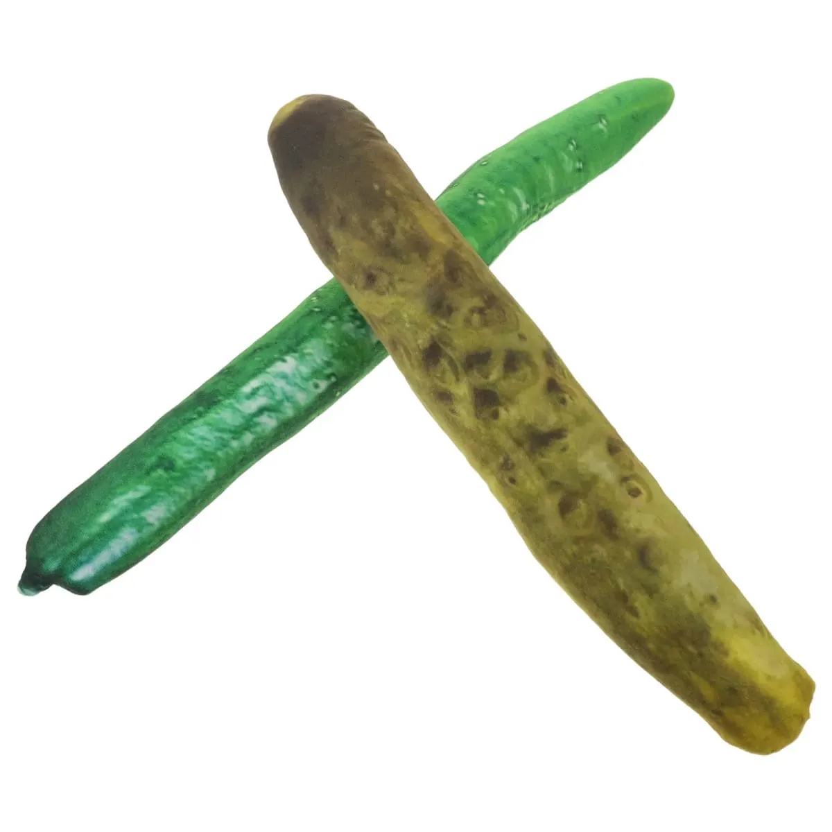 2 Stücke Gurke Gurke Weiches Kissen Cartoon Lebensmittel Kissen Kreative Dekor Lendenrückenstützkissen Lustige Gefüllte Gelbe Kürbis