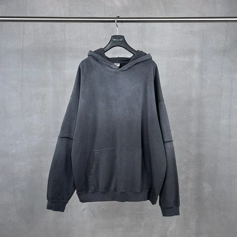 New Autumn Winter Men 400gsm Hoodies Streetwears High Street Heavy Weight Washed Cotton Sweatshirts Brand Tracksuit — image 26