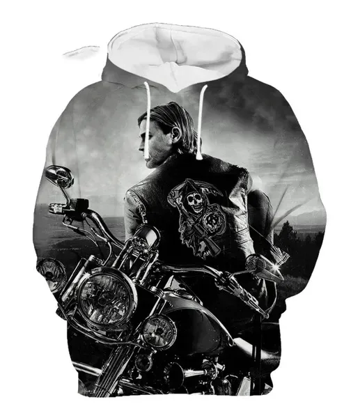 Men's Street Style 3D Sons of Anarchy Print Hoodies Sweatshirts Autumn/Winter Unisex Loose Casual Tracksuit Outdoor Y2k Pullover — image 7