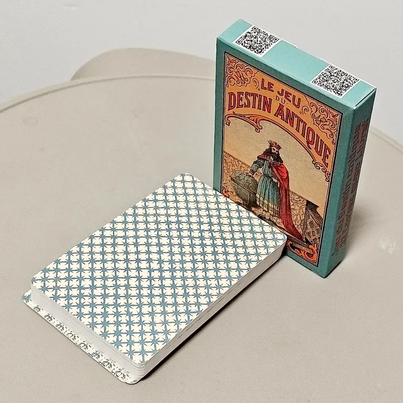 Vintage antikke skæbne-spådomskort 9*6 cm 32-kort Oracle Deck Le Jeu Du Destin Antikke traditionelle Cartomancy-kort