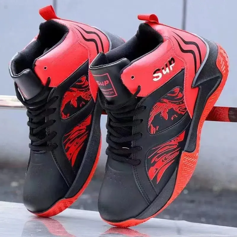 New Anti-Slip Men's Sneaker High Top Men's Basketball Shoes Luxury Comfortable Running Shoes Fashionable Versatile Casual Shoes — image 3