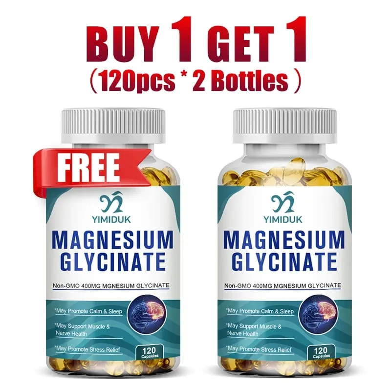 ¡Compre 1 y obtenga 1 gratis! Suplemento de glicinato de magnesio puro para un sueño profundo y alivio del estrés, ayuda a la relajación muscular y el sistema nervioso — image 8