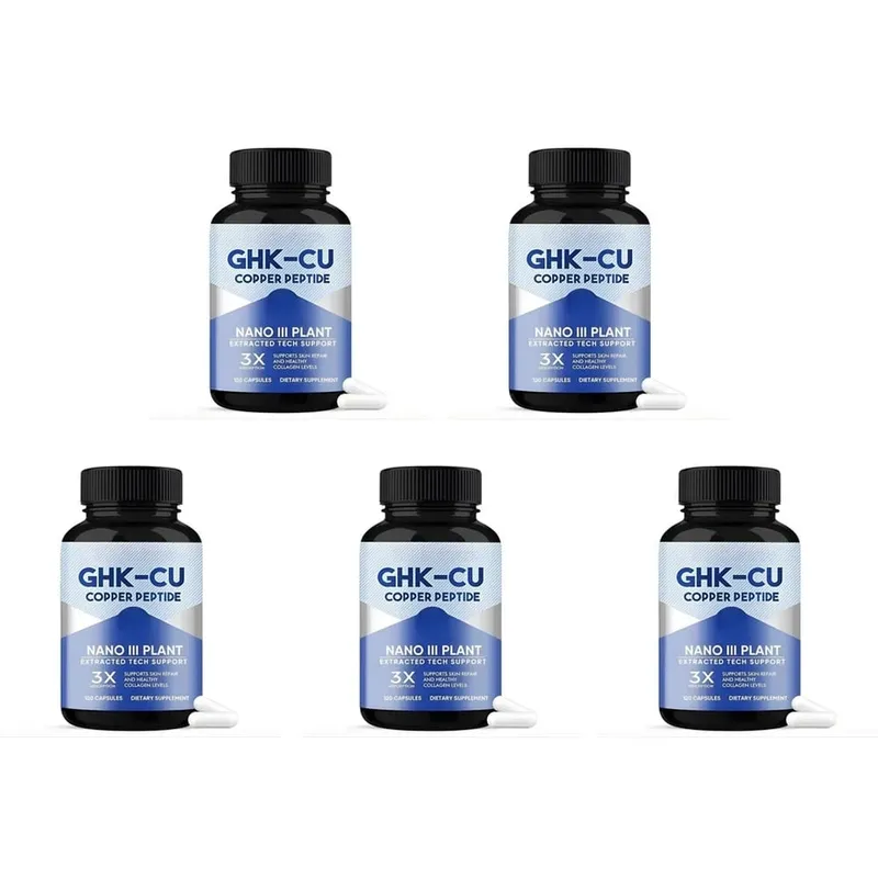 GHK-Cu Copper Peptide Capsules for Skin Repair Support Collagen Metabolism Support and Antioxidant Protection - 120 Capsules