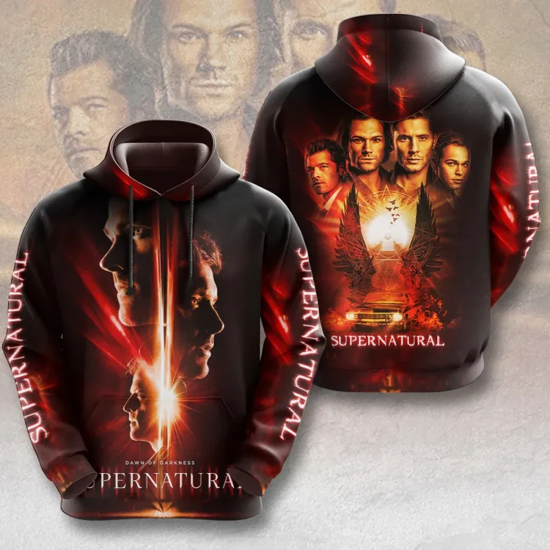Supernatural TV Series 3D Print Hoodies Men's Women Casual Streetwear Hooded Sweatshirts Pullover Harajuku Y2k Coat Man Clothing — image 2