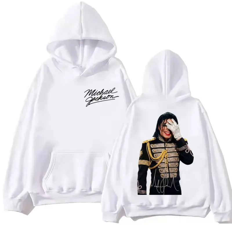 90's Classics Michael Jackson Graphic Hoodies Men Women Harajuku Rock Style Pullovers Vintage Fashion Long Sleeve Sweatshirts — image 3