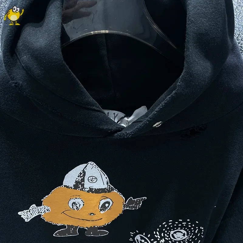 Washed Blue PALY Hoodies Men Woman Vintage Damaged Hole Old Casual High Quality Hip Hop Fashion Zipper Sweatshirts — image 20