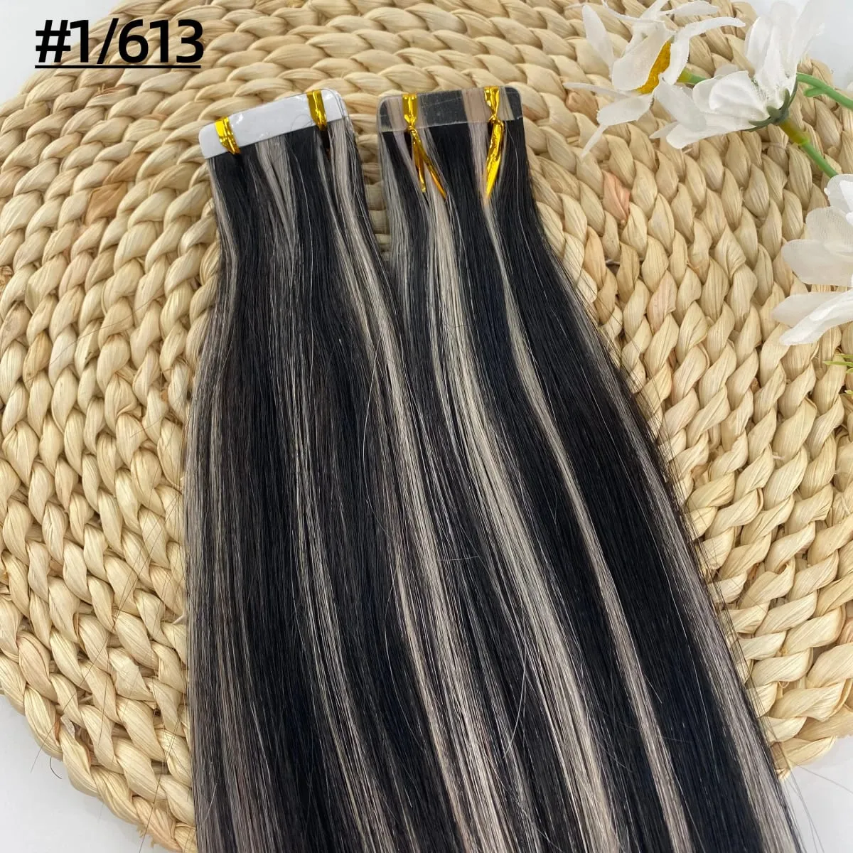 Blonde Seamless Tape in Hair Extensions Human Hair Skin Weft PU Tape on 20 PCS 18'-30' Length Easy Installation Hair Extensions — image 20