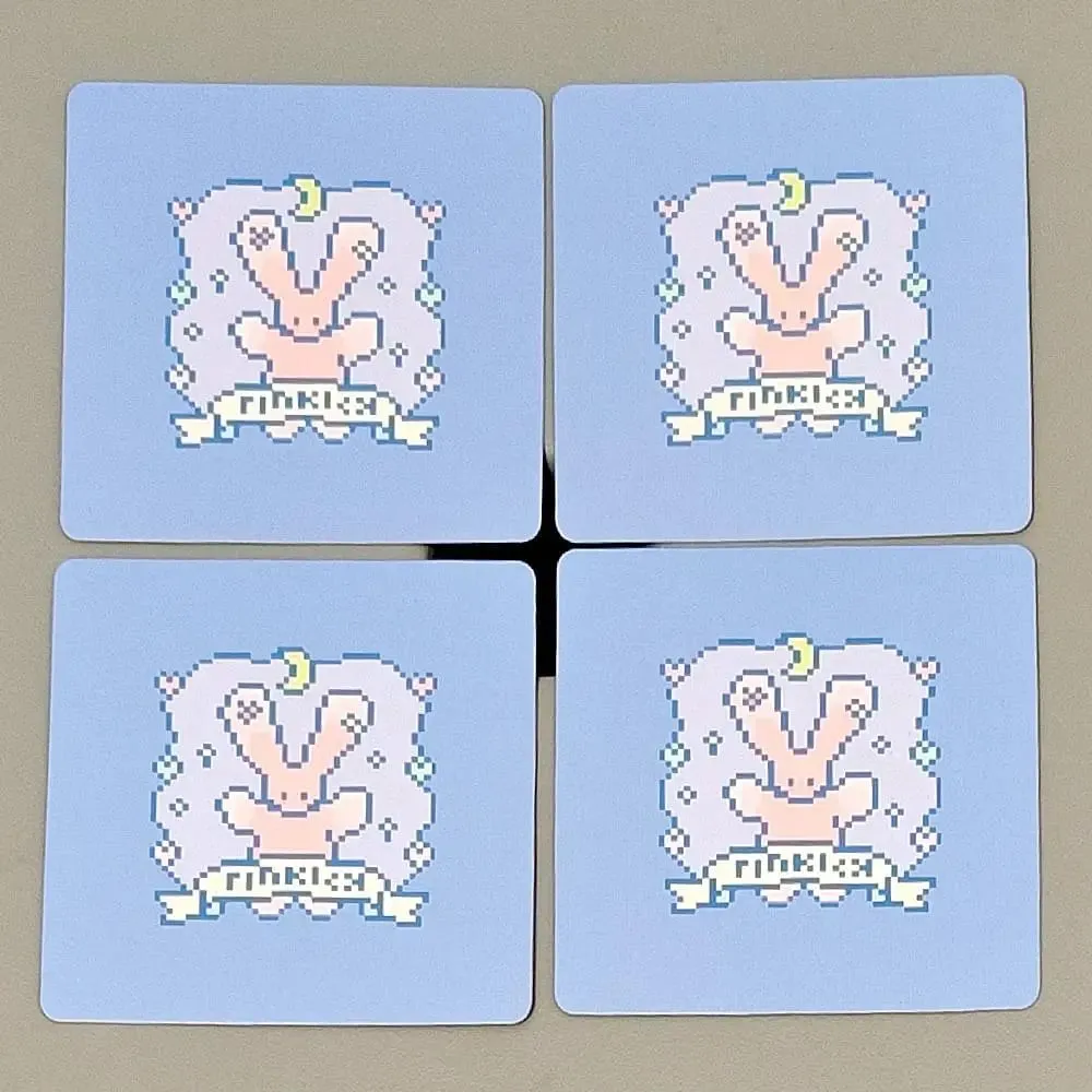 Kawaii Pixel Art Pinkish Lenormand Deck - 42 Cute Rabbit Oracle Cards 7x7cm for Divination Square Mini Deck Embossed Cardstock — image 8