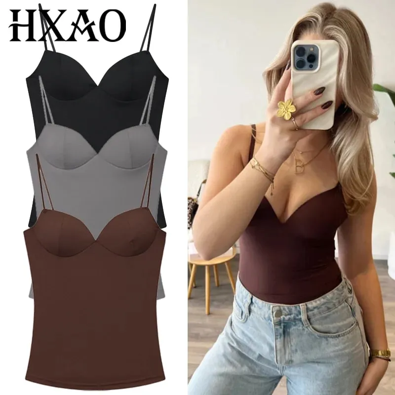 Sexy Women Corset Slip Top Summer Burgundy Tanks & Camis Elegant Sleeveless Backless Cup Top Spandex Nylon Bustier Camisole — image 1
