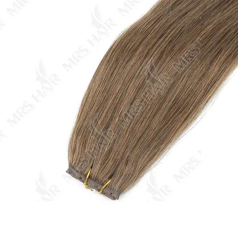 XO Twin Tabs Butterfly Hair Weft Extensions Human Hair Double Injected PU Weft Hole Flat Twin Tabs Real Natural Microlink Hair