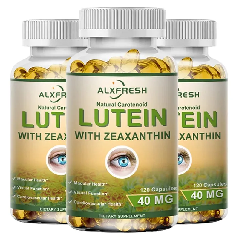 Lutein and Zeaxanthin Eye Supplements for Retina Eye Vision Vitamins Capsules - Student Adults Seniors