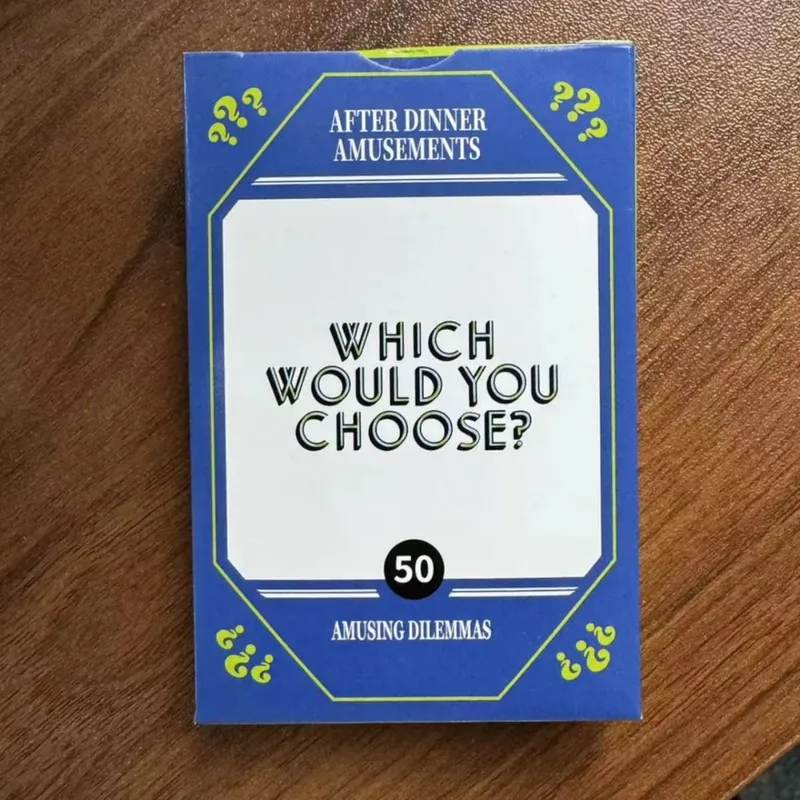 Multi-Themed Dinner Party Mini Card Game Portable Travel Party Games Trivia Riddles & Conversation Starters for Adults & Kids