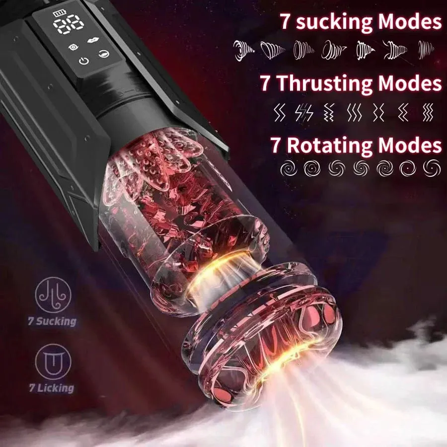 Automatic Male Masturbator Cup 7 Sucking Rotating Licking Thusting APP LED Modes Pocket Pussy Stroker Blowjob Sex Toys For Men — image 2