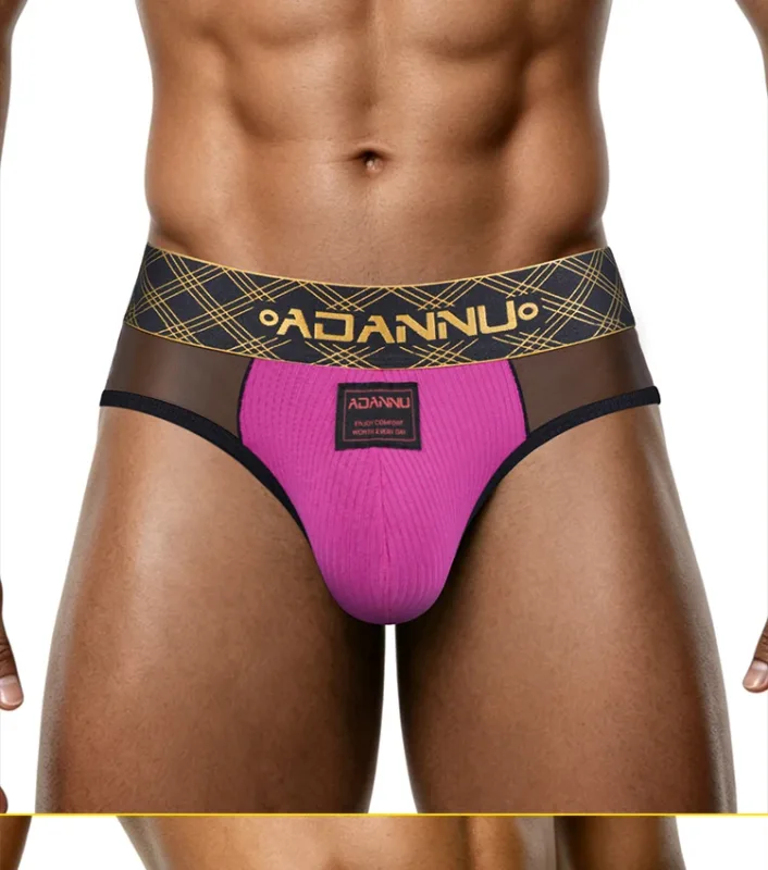 Luxury Ice Silk Men's Underwear with Gold Thread Embroidery Waistband Ultra-Thin Transparent Mesh Quick-drying Briefs for Men — image 16