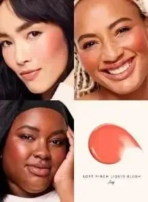 Raro set per il trucco di bellezza Punti salienti liquidi Rimane umido e non si secca Blush Crema Lustrous Moist Nature Liquid Blush