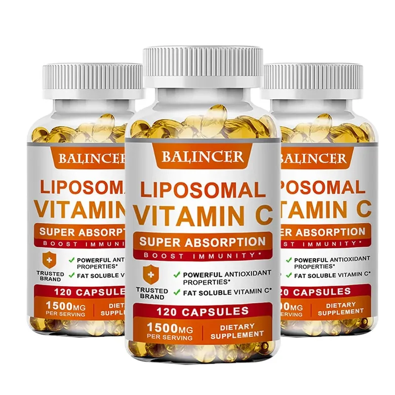 Liposomal Vitamin C 1500mg High Absorption Fat-Soluble Ascorbic Acid Immune Support Collagen Booster & Antioxidant Supplement