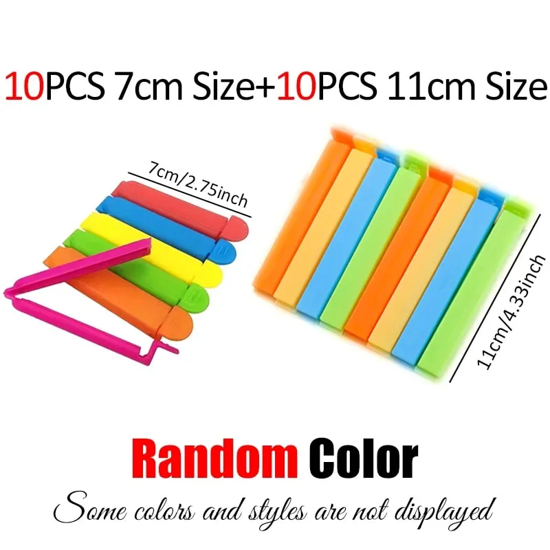 10-20PCS/Set Sealing Clip Colorful Reusable Snack Storage Sealer Clamp Kitchen Gadgets for Food Fresh Keeping Moisture Proof ZYF — image 13