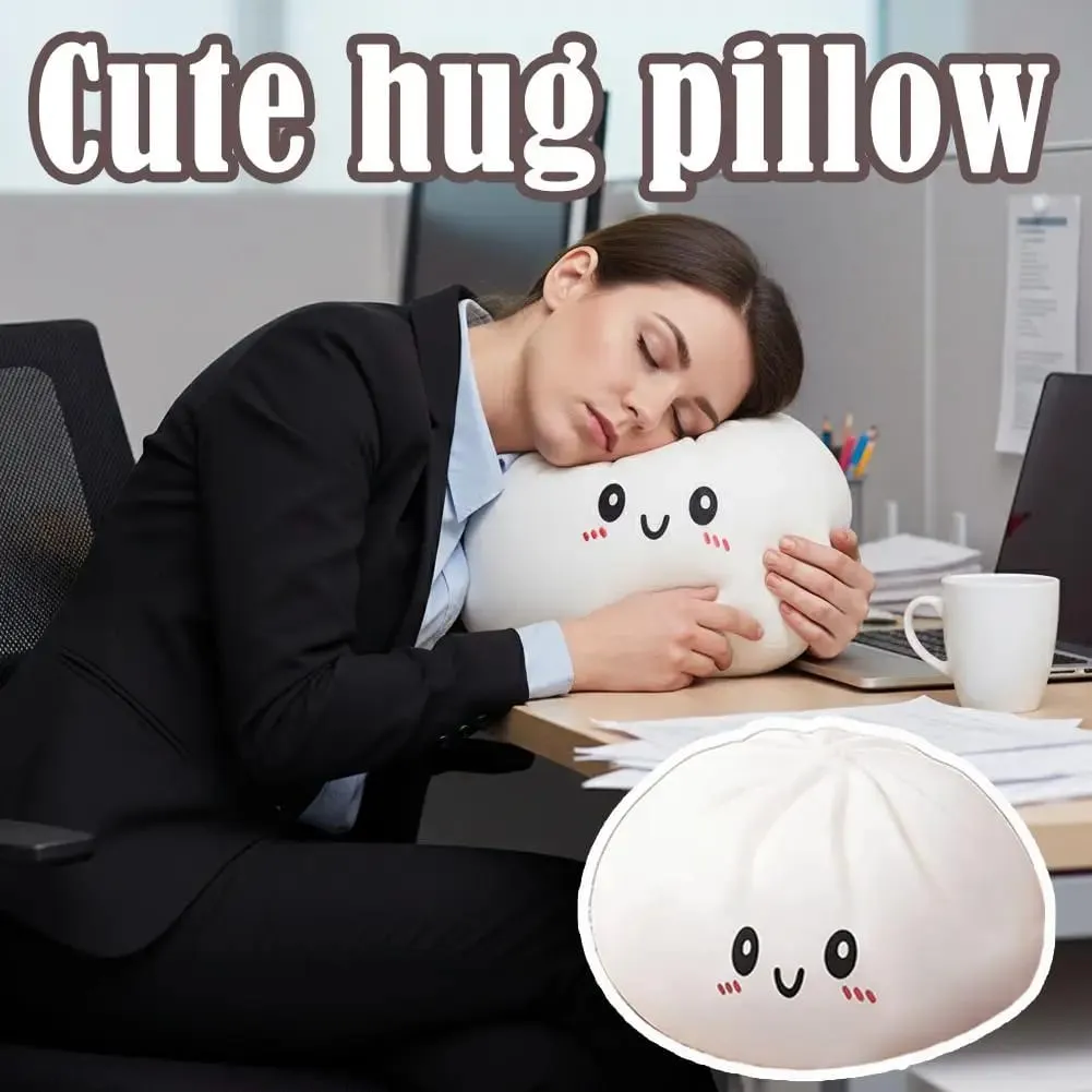 Cute Giant Dumpling Plush Pillow Soft PET Stuffed Squishy Toy Hug Companion Home Sofa Bed Decor Stress Relief Toy for Kids Adult
