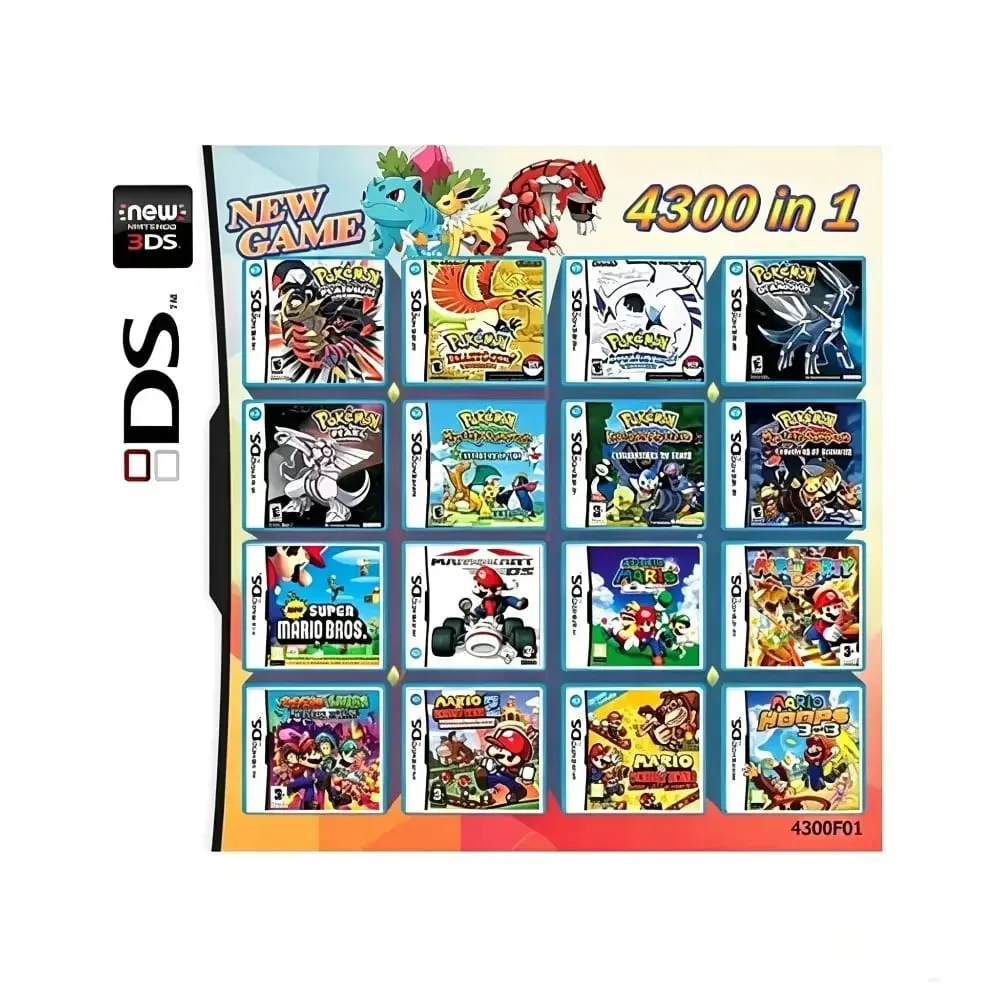 4300 500 520 482 In 1 NDS Multi Game Card Retro Game Cartridge With Box For DS Lite DSi 3DS Game Collection