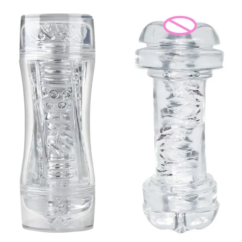 Male 3D Manual Masturbator Transparent Vagina Soft Pussy Sex Toys Realistic Adult Endurance Exercise Sex Toy Pocket Cup for Men — image 2
