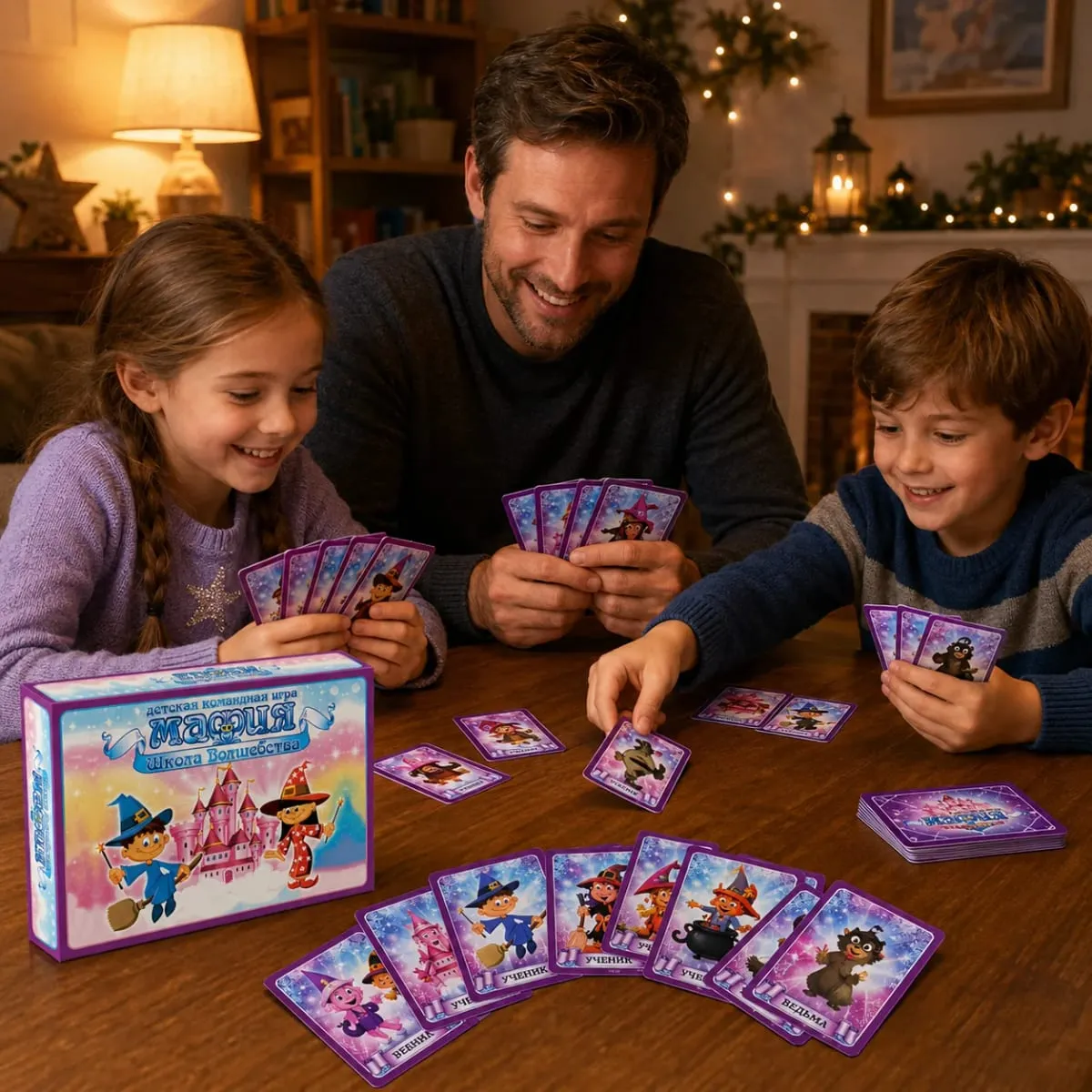 Magic School Mafia Kids Team Card Game Wizard Roleplay Social Deduction Family Party Russian Version — image 6