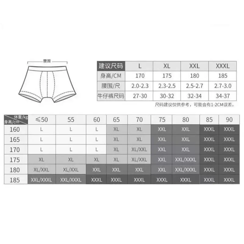 Culotte Homme caleçon Homme Pack short Boxers sous-vêtements Slip Homme Calzoncillos trou bambou grande taille