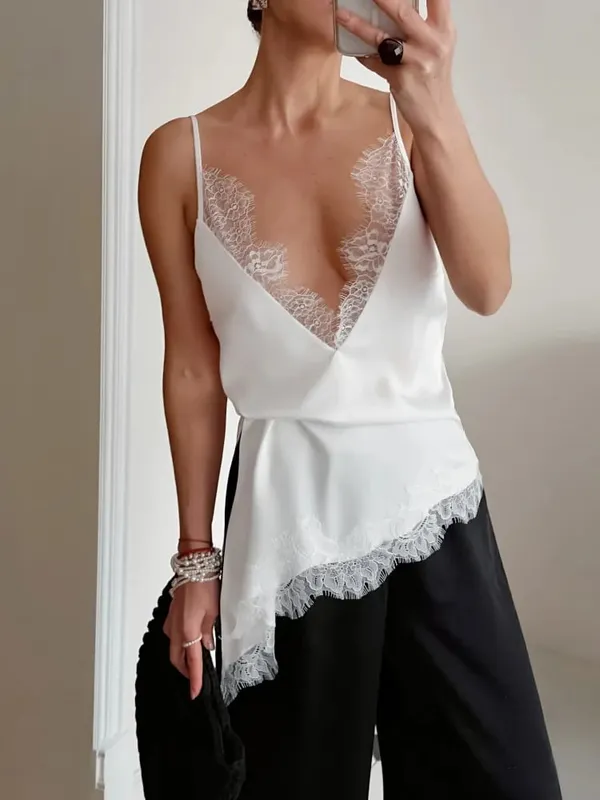 Lace Patchwork Cut Out Short-sleeve Twisted Tee Dress Color Block Gathered Lace Panel Maxi Dresses Women's Chic Daily Outfit — image 8