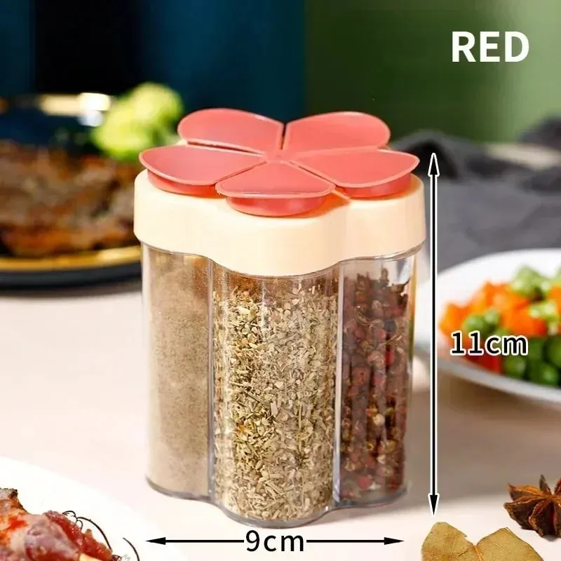 1 Uds. Tarro de condimentos, contenedor de plástico, botella de condimentos, organizador de especias, contenedores de condimentos para acampar al aire libre, juegos de utensilios de cocina