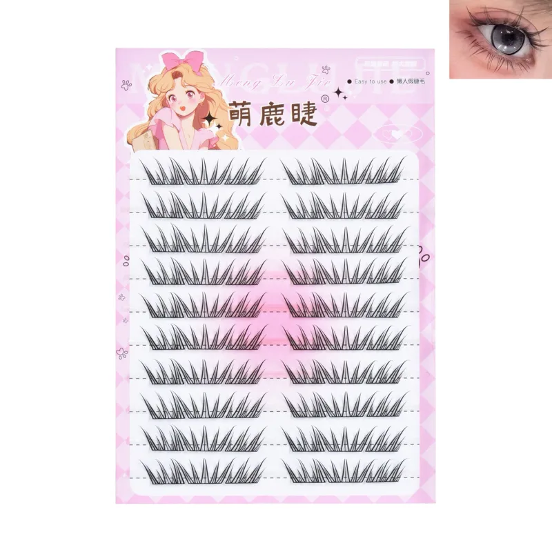 10rows Foxes Style Anime False Eyelashes Natural Curling 8-13mm Spiky Cluster Segmented Eyelash Extensions For Beauty Eye Makeup — image 10