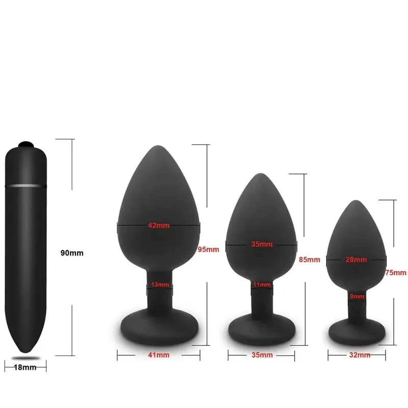 Anal Toy Soft Silicone Anal Plug Mini Bullet Vibrator Butt Plug Men Women Gay Couples Anal Prostate Stimulator Sex Toy for Adult — image 15