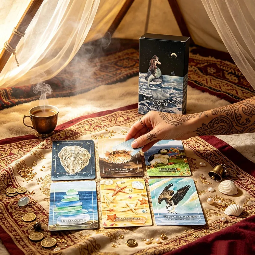 Dreaming Waves Oracle Cards 60 Cards Deep Emotional Guidance Cards Game Perfect for Emotional Healing & Intuitive Reading — image 3
